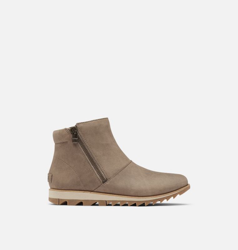 Sorel Dam Stövlar Khaki - Harlow™ Zip Låga - ZDO-651074